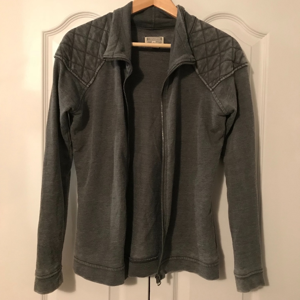 Moto Zip Up Sweater